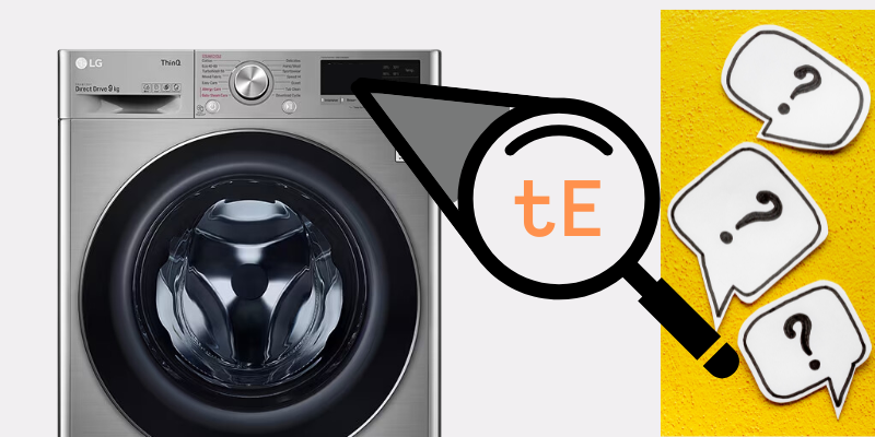LG washing machine with the tE error code