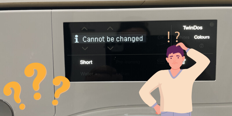 Miele washing machine with the cannot be changed error on the display