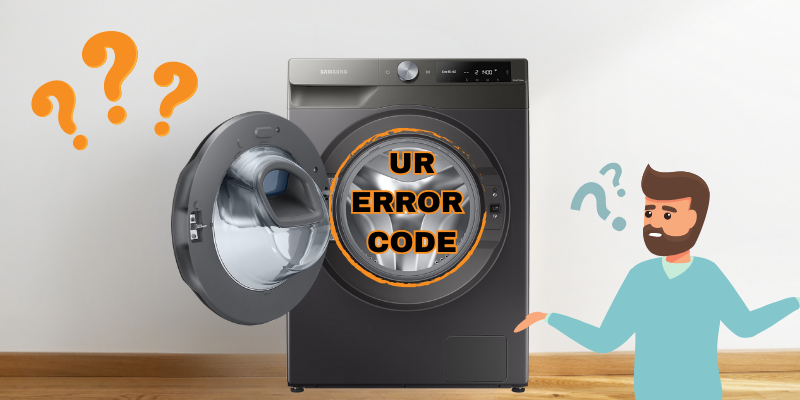 Samsung washing machine with UR error code on the display