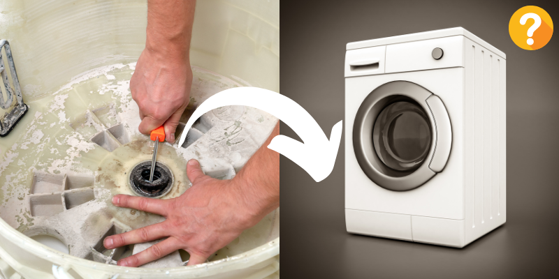 washing machine bearings being replaced