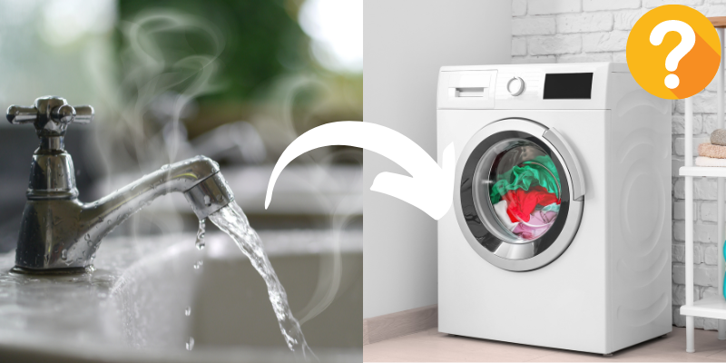 washing machine with hot water fill tap